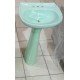 Mexican Talavera Pedestal Sink Verde Pastel